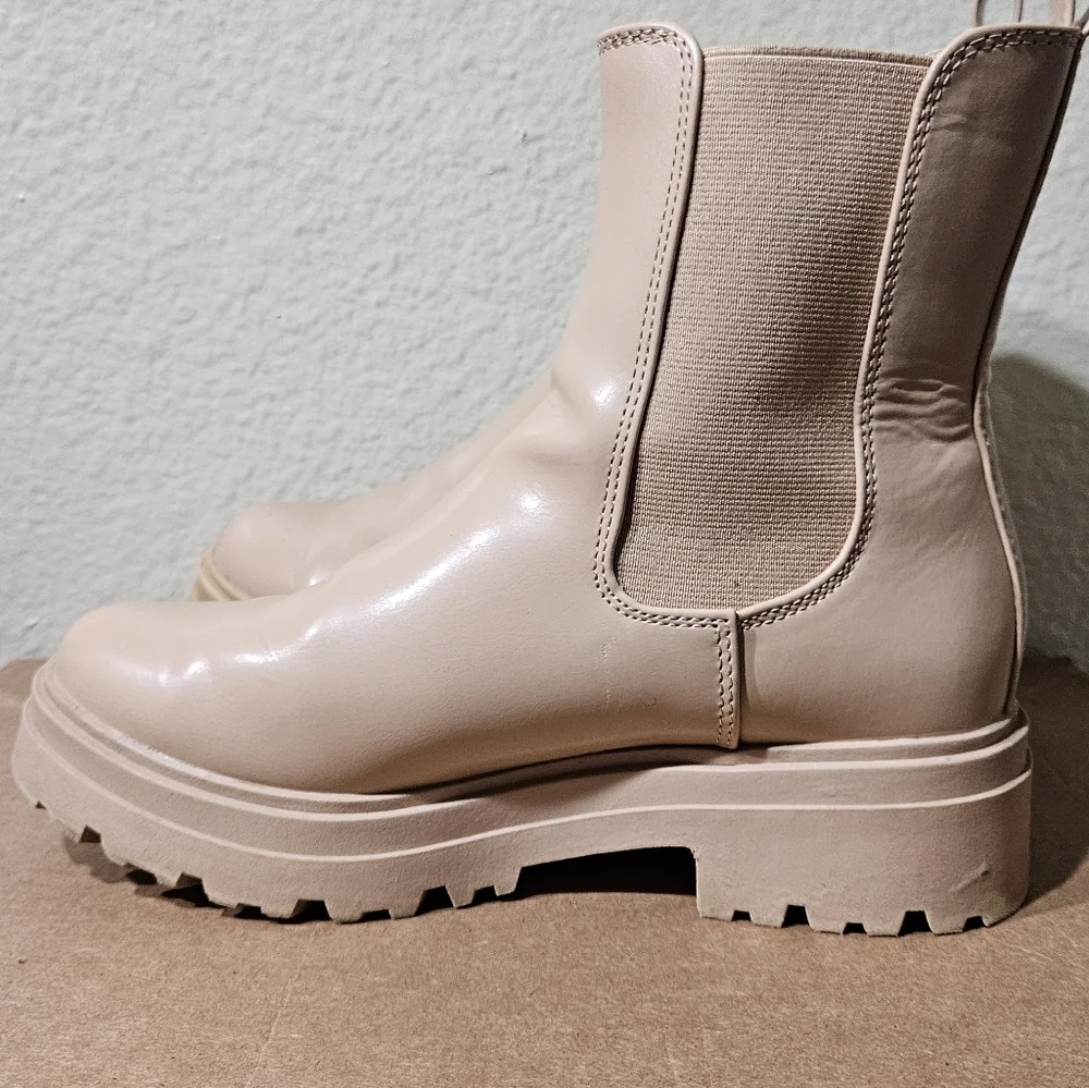a new day Beige Ankle Booties